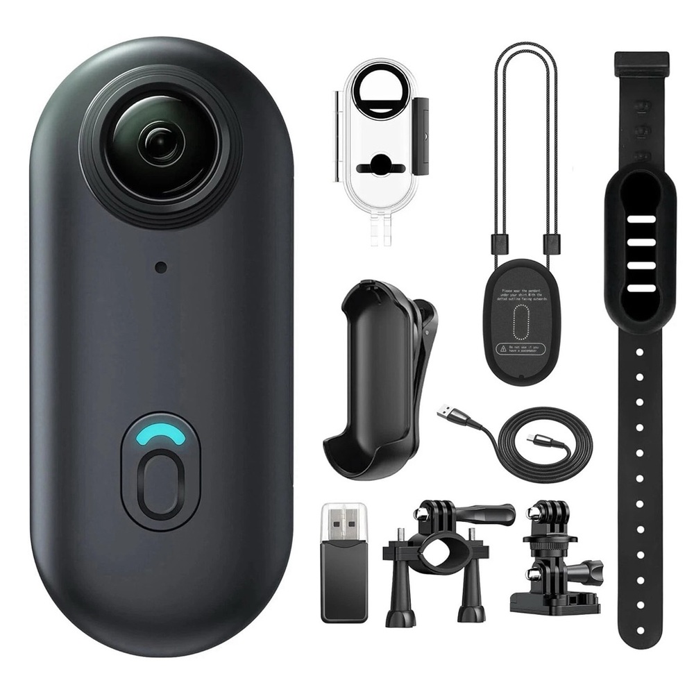 Black 360 Camera with Accessories
